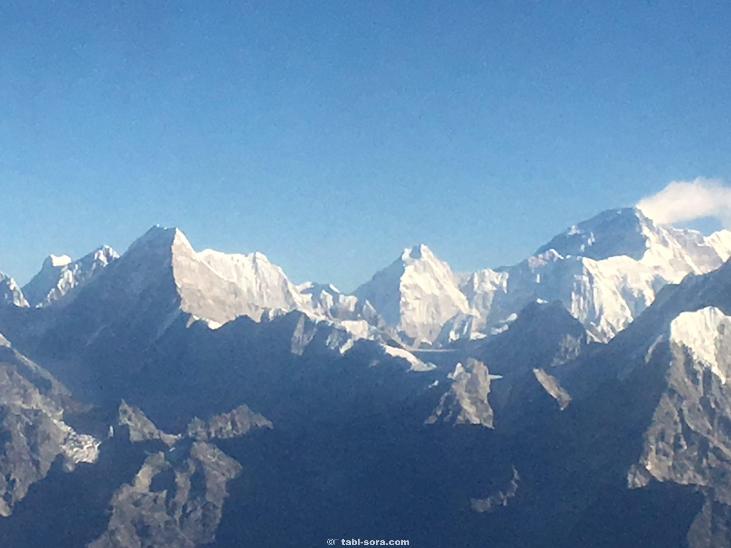飛行機からのエベレスト