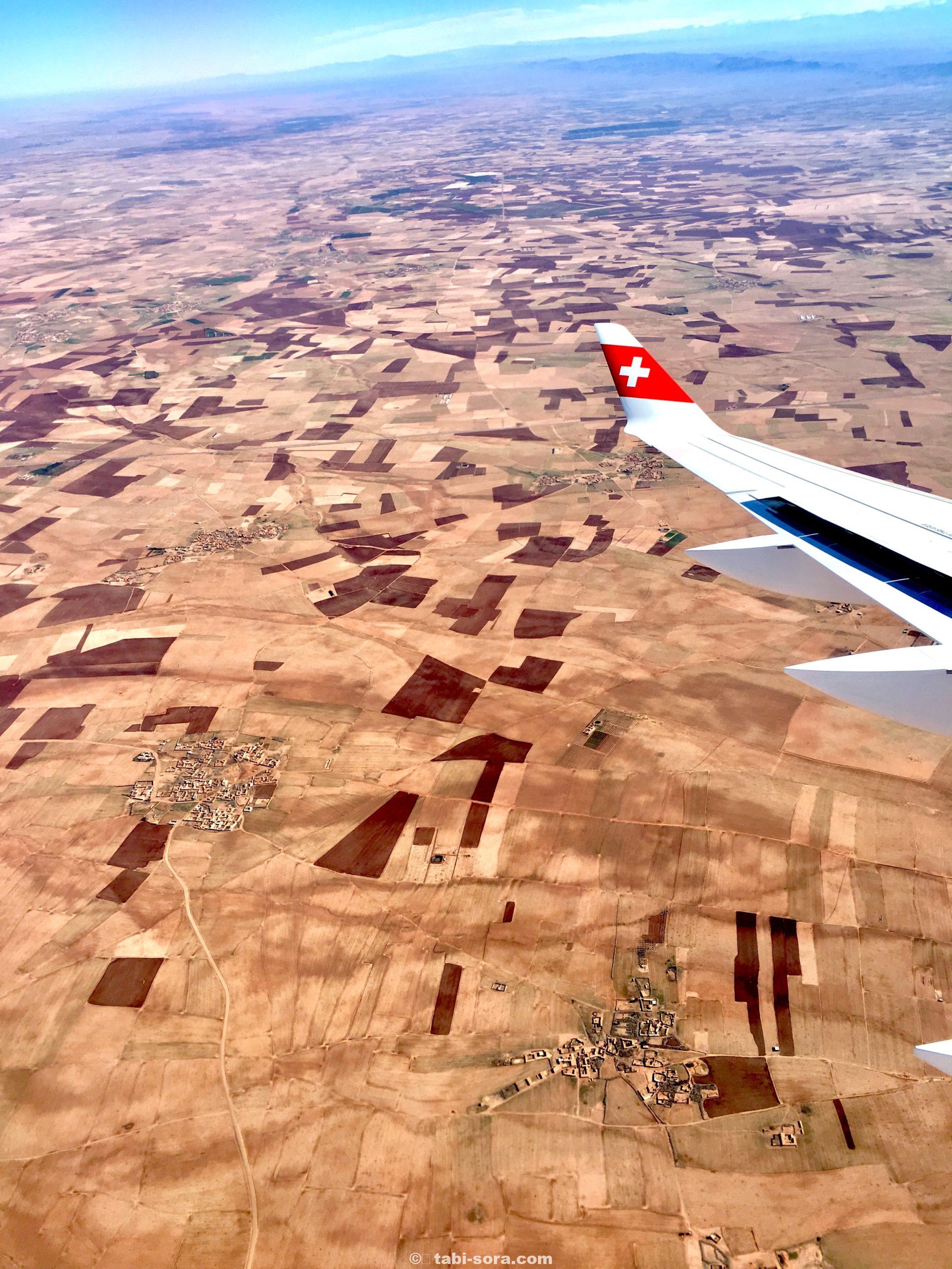 飛行機からのモロッコ