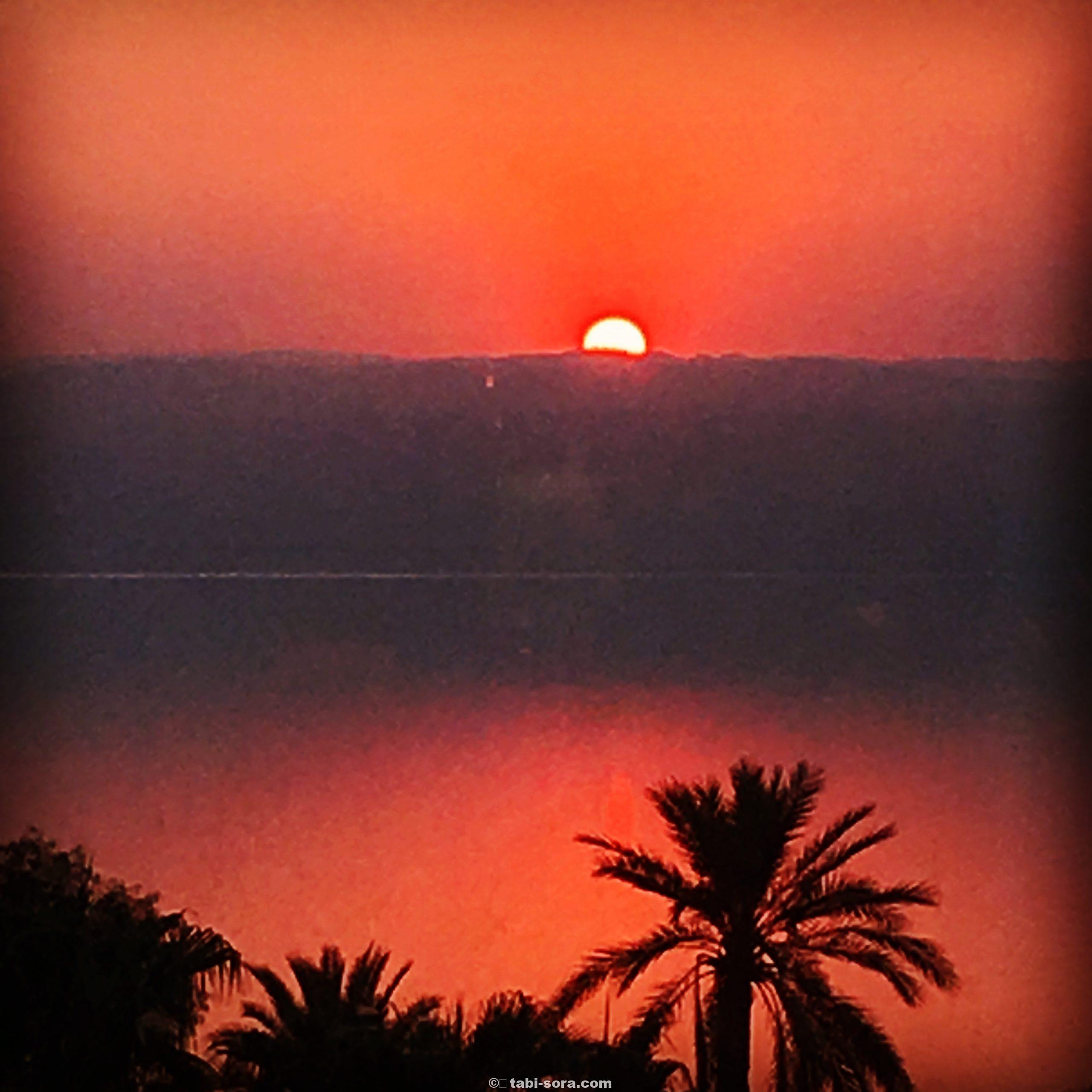 死海の夕陽